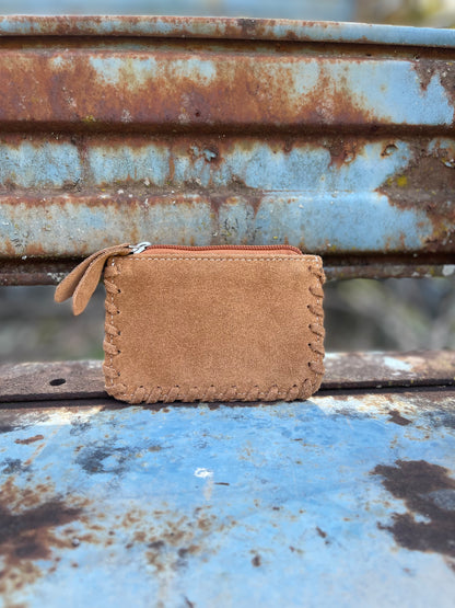 Boot stitch coin purse