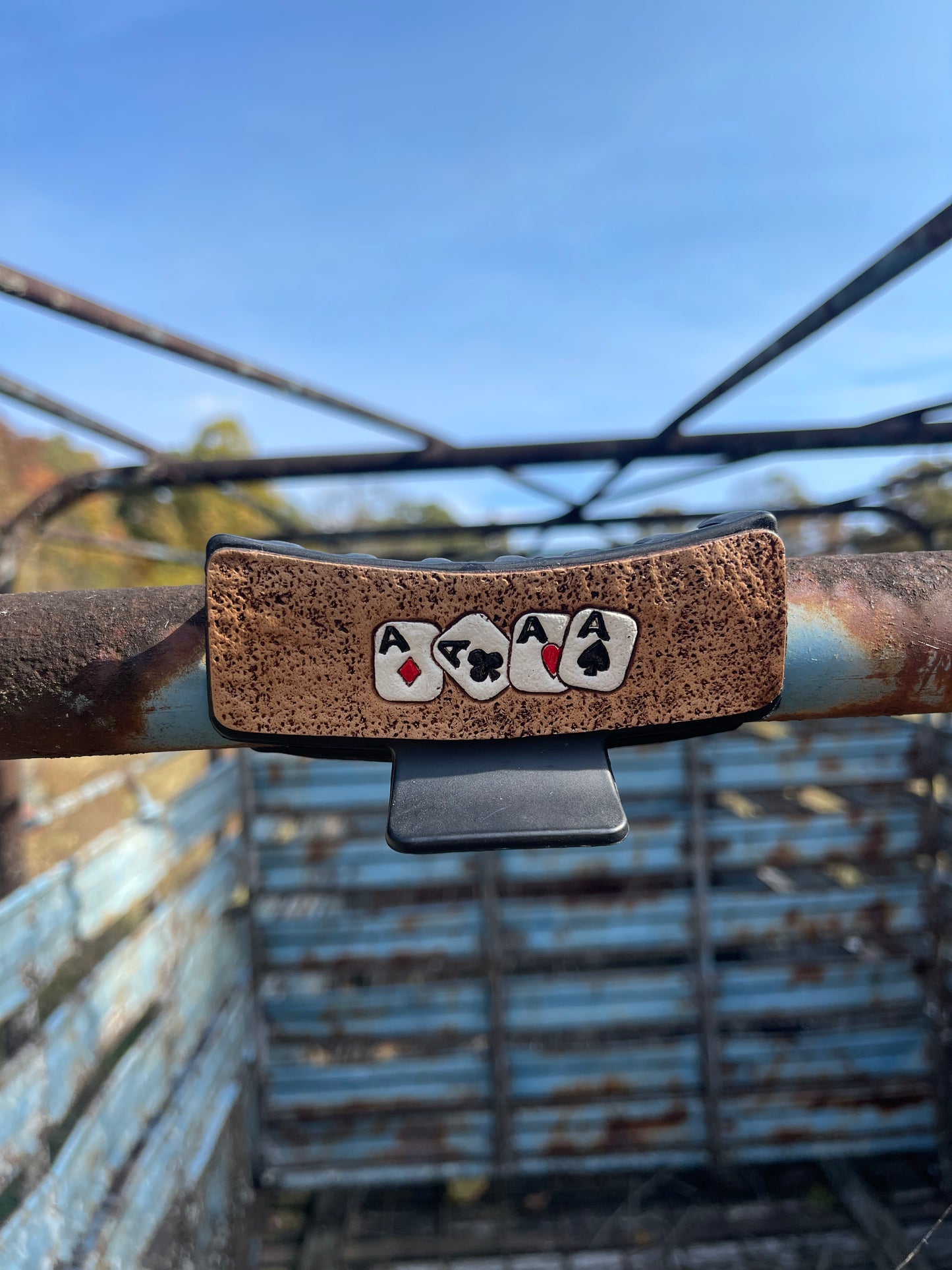 Tooled Leather Claw Clips