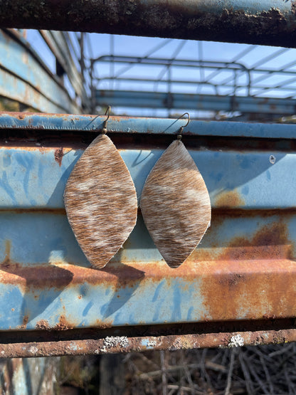 Handmade Cowhide Earrings